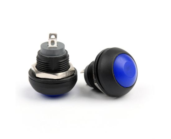 12mm Waterproof Momentary Push Button Mini Round Switch Blue
